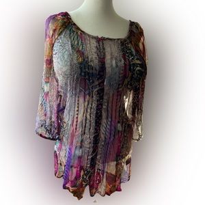 Bohemian style blouse.